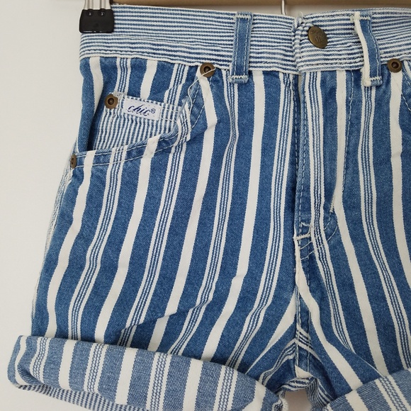Vintage Chic blue and white stripe shorts - Picture 4 of 6